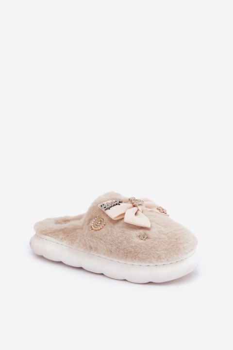 Kapcie Model Annalira BG185P Beige - Step in style Step in style Kapcie Model Annalira BG185P Beige - Step in style Step in style