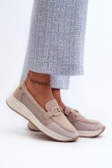 Mokasyny Model DA TW210 Beige - Step in style Step in style Mokasyny Model DA TW210 Beige - Step in style Step in style