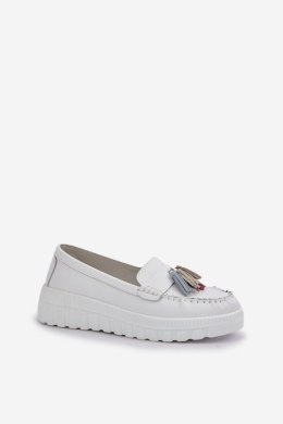 Mokasyny Model Eleazetta 25PB18-8561 White - Step in style Step in style