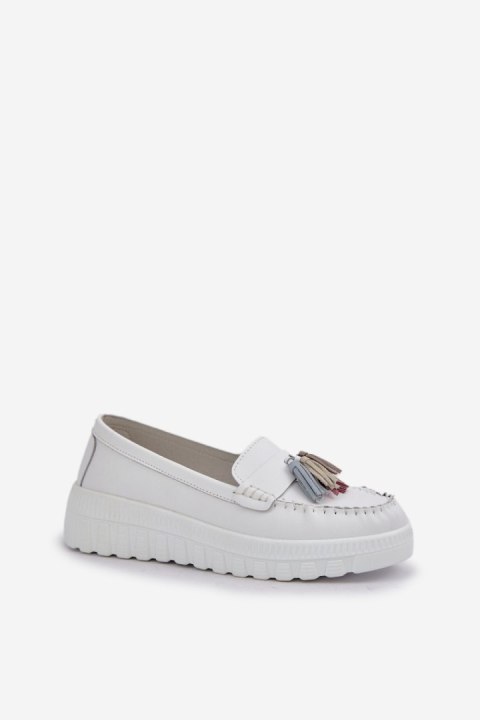 Mokasyny Model Eleazetta 25PB18-8561 White - Step in style Step in style Mokasyny Model Eleazetta 25PB18-8561 White - Step in style Step in style