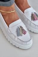 Mokasyny Model Eleazetta 25PB18-8561 White - Step in style Step in style Mokasyny Model Eleazetta 25PB18-8561 White - Step in style Step in style