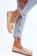 Mokasyny Model Good Time ZA28P Beige - Step in style Step in style Mokasyny Model Good Time ZA28P Beige - Step in style Step in style