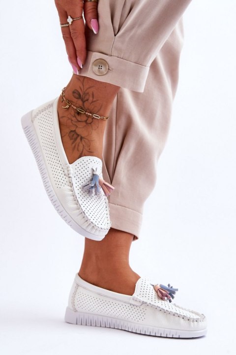 Mokasyny Model Lanzarot 23PB08-5372 White - Step in style Step in style Mokasyny Model Lanzarot 23PB08-5372 White - Step in style Step in style