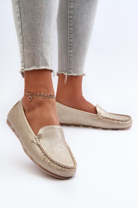 Mokasyny Model Ranica 24PB02-7669 Gold - Step in style Step in style Mokasyny Model Ranica 24PB02-7669 Gold - Step in style Step in style