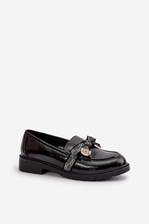 Mokasyny Model S.Barski HY42-331A Black Lakier - Step in style Step in style Mokasyny Model S.Barski HY42-331A Black Lakier - Step in style Step in style