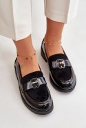 Mokasyny Model S.Barski HY42-339A Black Lakier - Step in style Step in style Mokasyny Model S.Barski HY42-339A Black Lakier - Step in style Step in style