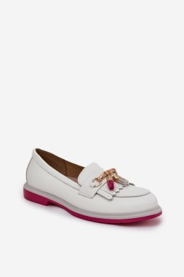 Mokasyny Model S.Barski LR51-768 White - Step in style Step in style