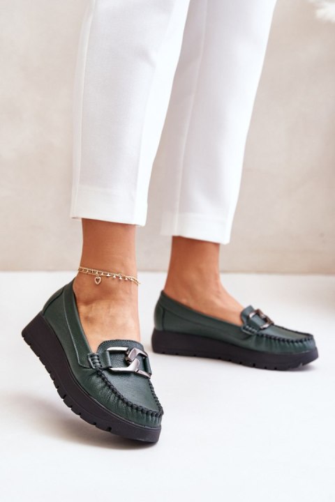 Mokasyny Model Zazoo 10141 Dark Green - Step in style Step in style Mokasyny Model Zazoo 10141 Dark Green - Step in style Step in style
