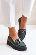 Mokasyny Model Zazoo 10141 Dark Green - Step in style Step in style Mokasyny Model Zazoo 10141 Dark Green - Step in style Step in style