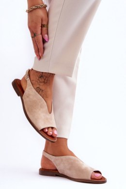 Sandały Model Lewski Shoes 3220/X Beige Zamsz - Step in style Step in style