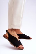 Sandały Model Lewski Shoes 3220/X Black Zamsz - Step in style Step in style Sandały Model Lewski Shoes 3220/X Black Zamsz - Step in style Step in style