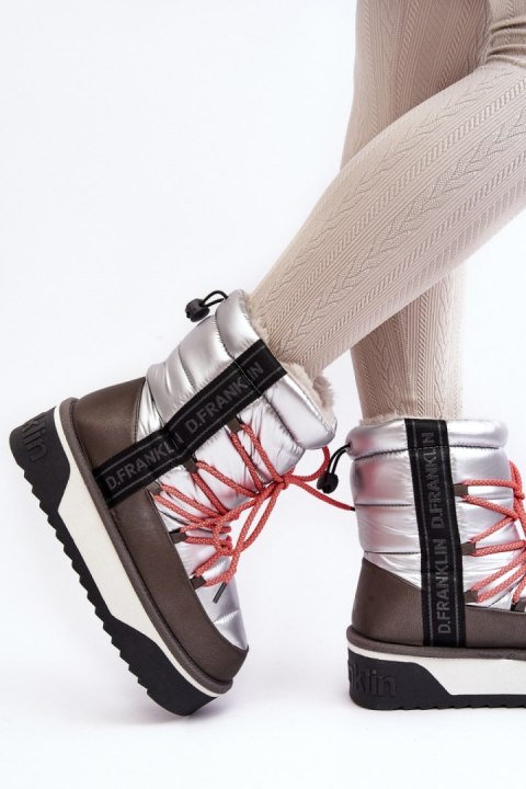 Śniegowce Model D.Franklin DFSH371006 Silver - Step in style Step in style Śniegowce Model D.Franklin DFSH371006 Silver - Step in style Step in style