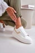 Trampki Model Brennessa CC256 White/Gold - Step in style Step in style Trampki Model Brennessa CC256 White/Gold - Step in style Step in style