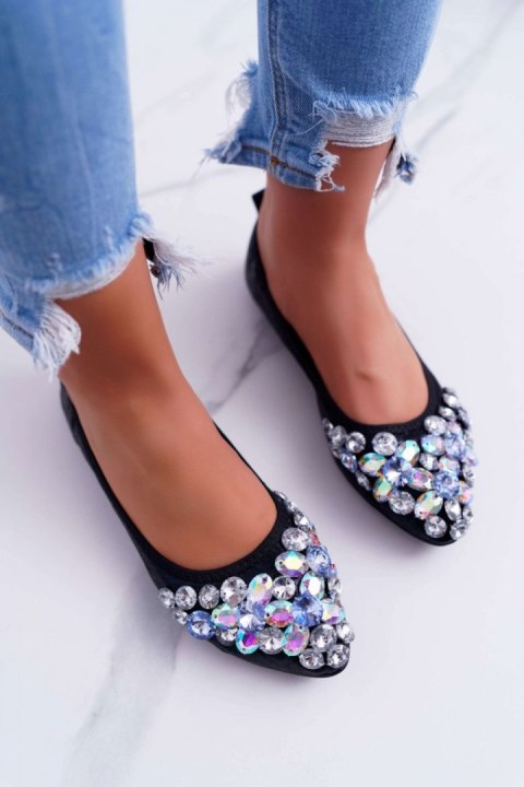 Baleriny Model Crystal C87 Black - Step in style Step in style Baleriny Model Crystal C87 Black - Step in style Step in style