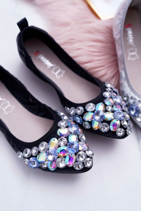 Baleriny Model Crystal C87 Black - Step in style Step in style Baleriny Model Crystal C87 Black - Step in style Step in style