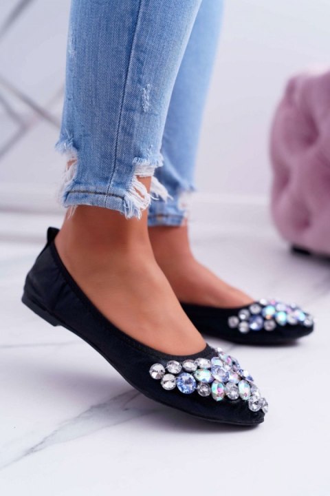 Baleriny Model Crystal C87 Black - Step in style Step in style Baleriny Model Crystal C87 Black - Step in style Step in style
