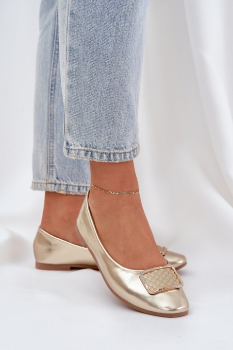 Baleriny Model Tulnelia ZA62P Gold - Step in style Step in style Baleriny Model Tulnelia ZA62P Gold - Step in style Step in style
