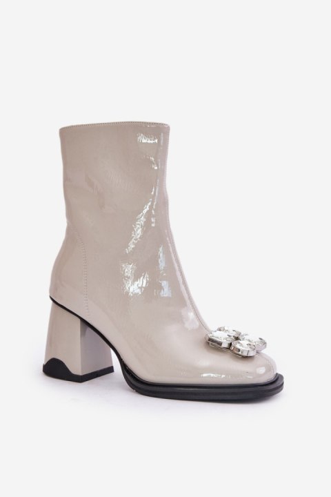 Botki Model DA MR880-019 Light Grey - Step in style Step in style Botki Model DA MR880-019 Light Grey - Step in style Step in style