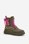 Botki Model Edidda 24BT26-7378 Panterka/Green - Step in style Step in style Botki Model Edidda 24BT26-7378 Panterka/Green - Step in style Step in style