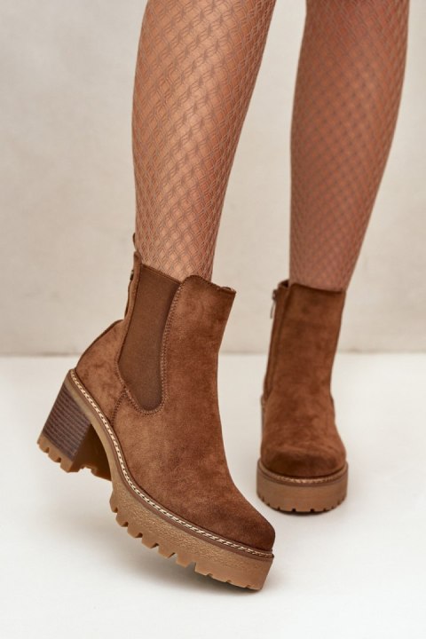 Botki Model Irissinae KE217 Brown - Step in style Step in style Botki Model Irissinae KE217 Brown - Step in style Step in style