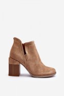 Botki Model Jolnima A5729-63 Beige - Step in style Step in style Botki Model Jolnima A5729-63 Beige - Step in style Step in style