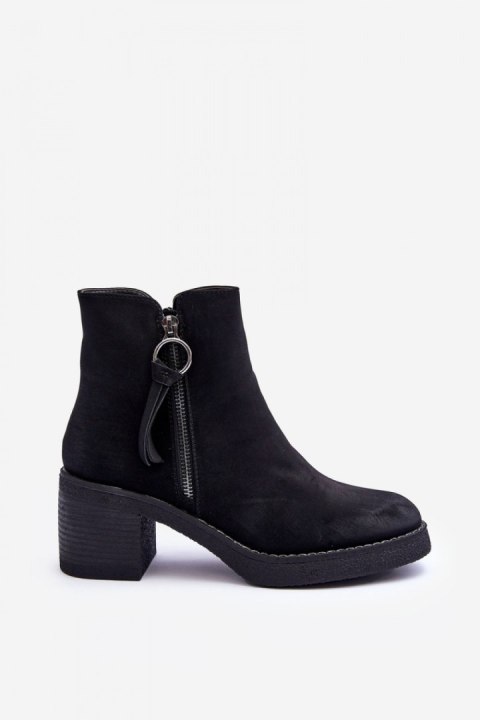 Botki Model Limoso M706 Black Zamsz - Step in style Step in style Botki Model Limoso M706 Black Zamsz - Step in style Step in style
