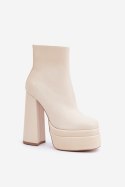Botki Model Selahra JA-26 Light Beige - Step in style Step in style Botki Model Selahra JA-26 Light Beige - Step in style Step in style