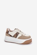 Buty Sportowe Model Telanila PL360 Beige Wzór - Step in style Step in style Buty Sportowe Model Telanila PL360 Beige Wzór - Step in style Step in style