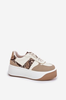 Buty Sportowe Model Telanila PL360 Beige Wzór - Step in style Step in style