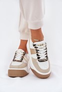 Buty Sportowe Model Telanila PL360 Beige/Gold Wzór - Step in style Step in style Buty Sportowe Model Telanila PL360 Beige/Gold Wzór - Step in style Step in style