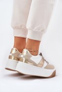 Buty Sportowe Model Telanila PL360 Beige/Gold Wzór - Step in style Step in style Buty Sportowe Model Telanila PL360 Beige/Gold Wzór - Step in style Step in style