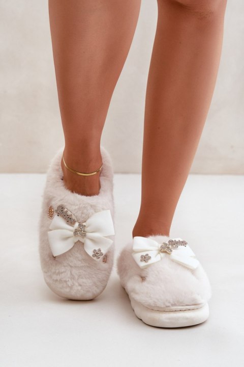 Kapcie Model Annalira BG185P White - Step in style Step in style Kapcie Model Annalira BG185P White - Step in style Step in style
