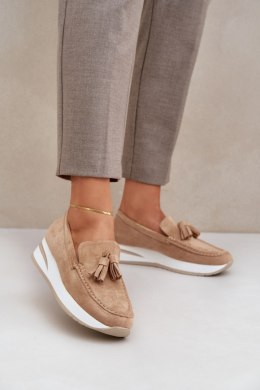 Mokasyny Model Challavia G-55 Beige - Step in style Step in style
