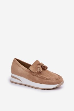 Mokasyny Model Challavia G-55 Beige - Step in style Step in style