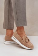 Mokasyny Model Challavia G-55 Beige - Step in style Step in style Mokasyny Model Challavia G-55 Beige - Step in style Step in style