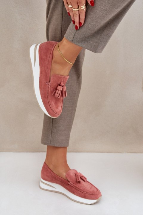 Mokasyny Model Challavia G-55 Pink - Step in style Step in style Mokasyny Model Challavia G-55 Pink - Step in style Step in style