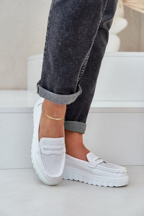 Mokasyny Model Elanindel 25PB18-8197 White - Step in style Step in style Mokasyny Model Elanindel 25PB18-8197 White - Step in style Step in style
