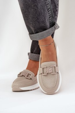 Mokasyny Model S.Barski LR51-556 Beige - Step in style Step in style