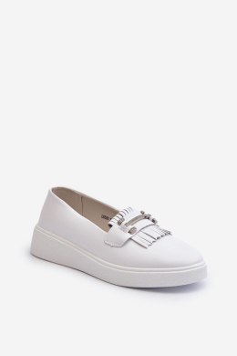 Mokasyny Model S.Barski LR590 White - Step in style Step in style