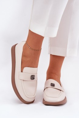 Mokasyny Model Vinceza 62208 Beige - Step in style Step in style