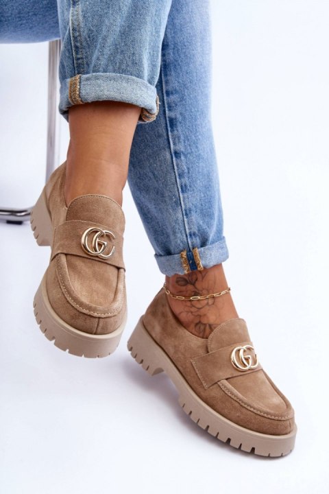 Półbuty Model Rosefalls 20153 Beige Zamsz - Step in style Step in style Półbuty Model Rosefalls 20153 Beige Zamsz - Step in style Step in style