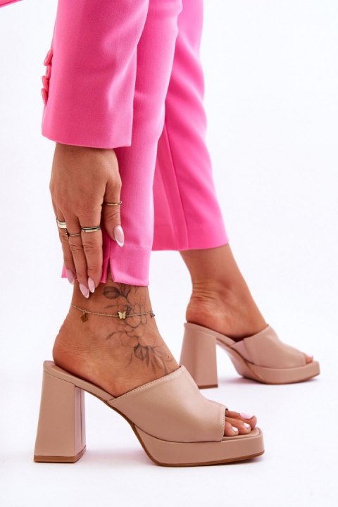 Sandał Klapki Model Livesa M051 Beieg - Step in style Step in style Sandał Klapki Model Livesa M051 Beieg - Step in style Step in style