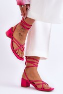 Sandały wiązane Model Secret Love LOLA5023 Pink - Step in style Step in style Sandały wiązane Model Secret Love LOLA5023 Pink - Step in style Step in style
