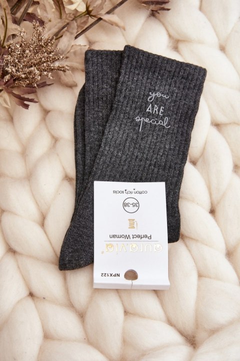 Skarpety Model SK.29133/NPX122 Dark Grey - Step in style Step in style Skarpety Model SK.29133/NPX122 Dark Grey - Step in style Step in style
