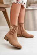 Botki Model Lerioria ASA198-28 Beige - Step in style Step in style Botki Model Lerioria ASA198-28 Beige - Step in style Step in style