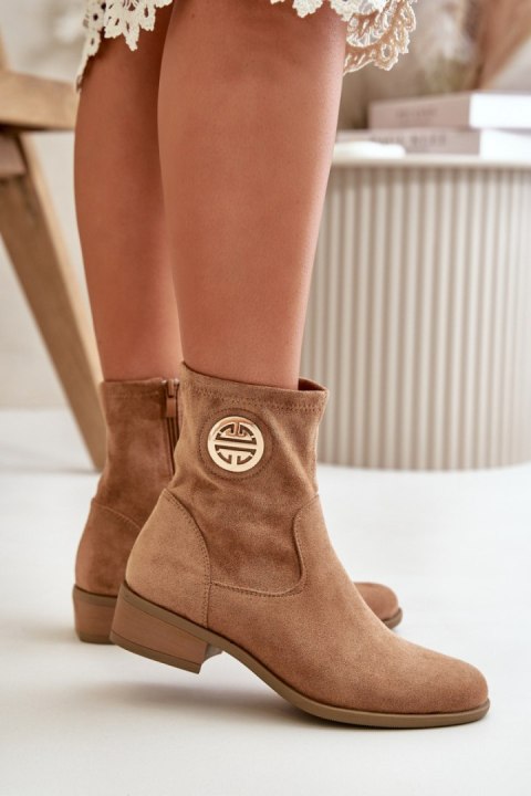 Botki Model Lerioria ASA198-28 Beige - Step in style Step in style Botki Model Lerioria ASA198-28 Beige - Step in style Step in style