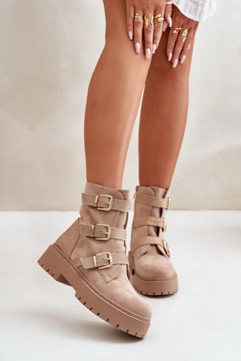 Botki Model Tiaeliana HB-276 Beige - Step in style Step in style Botki Model Tiaeliana HB-276 Beige - Step in style Step in style