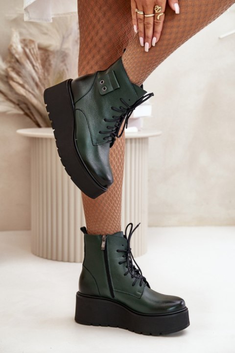 Botki Model Zazoo 60499 Dark Green - Step in style Step in style Botki Model Zazoo 60499 Dark Green - Step in style Step in style