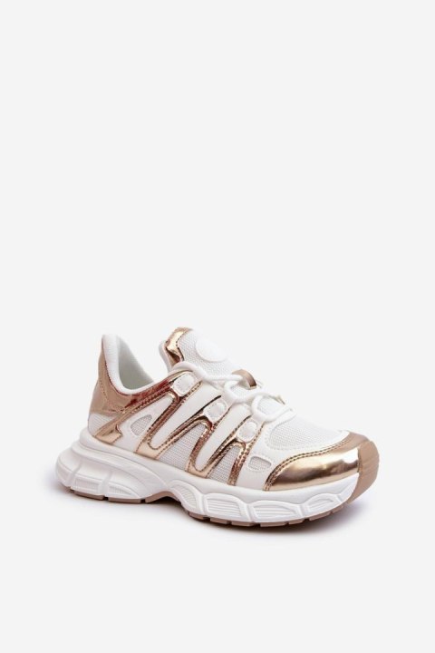 Buty Sportowe Model Ahmani NB633P White/Gold - Step in style Step in style Buty Sportowe Model Ahmani NB633P White/Gold - Step in style Step in style