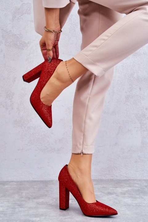 Czółenka Model Elmira R1D3226-47 Red - Step in style Step in style Czółenka Model Elmira R1D3226-47 Red - Step in style Step in style